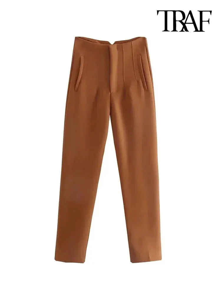 Camile Tailored Wide-Leg Trousers