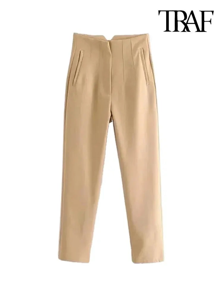 Camile Tailored Wide-Leg Trousers